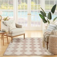 Nourison Positano Indooroutdoor Beige 4 X 6 Area Rug Easy Cleaning Non Shedding Bed Room Living Room Dining Room Backya