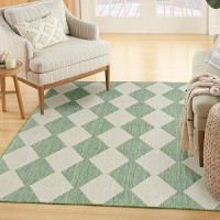 Nourison Positano Indooroutdoor Blue Green 4 X 6 Area Rug Easy Cleaning Non Shedding Bed Room Living Room Dining Room B