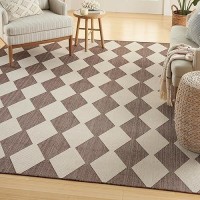 Nourison Positano Indooroutdoor Natural 5 X 7 Area Rug Easy Cleaning Non Shedding Bed Room Living Room Dining Room Back