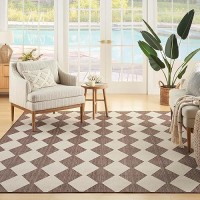 Nourison Positano Indooroutdoor Natural 5 X 7 Area Rug Easy Cleaning Non Shedding Bed Room Living Room Dining Room Back