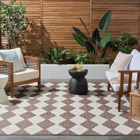 Nourison Positano Indooroutdoor Natural 5 X 7 Area Rug Easy Cleaning Non Shedding Bed Room Living Room Dining Room Back