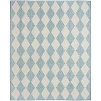 Nourison Positano Indooroutdoor Aqua 8 X 10 Area Rug Easy Cleaning Non Shedding Bed Room Living Room Dining Room Backy