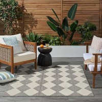 Nourison Positano Indooroutdoor Charcoal 4 X 6 Area Rug Easy Cleaning Non Shedding Bed Room Living Room Dining Room Bac