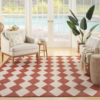 Nourison Positano Indooroutdoor Terracotta 7 X 10 Area Rug Easy Cleaning Non Shedding Bed Room Living Room Dining Room