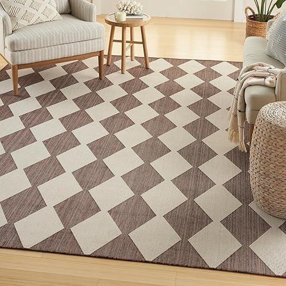 Nourison Positano Indooroutdoor Natural 9 X 12 Area Rug Easy Cleaning Non Shedding Bed Room Living Room Dining Room Ba