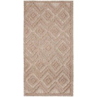 Nourison Versatile Outdoor Natural Beige 2 X 4 Area Rug Easy Cleaning Non Shedding Bed Room Living Room Dining Room Deck