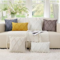 Decoruhome Christmas Decorative Throw Pillow Covers 16X16 Set Of 2 Soft Plush Faux Fur Wool Pillow Covers For Couch Bed Sofa Li