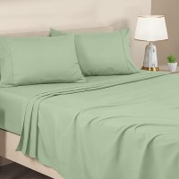 Utopia Bedding Queen Sheet Set - Brushed Microfiber - Soft Bed Sheets For Queen Size Bed Set - Luxury Bedding Sheets With Fitted Sheet  Flat Sheet & 2 Pillow Cases - Deep Pocket (Sage)