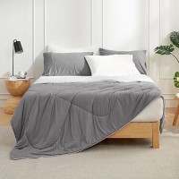 Cozy Bliss Cooling Comforter Queen Size  Cooling Blankets For Hot Sleepers And Night Sweats  Dark Light Gray Summer Comforter For Queen Size Bed  Breathable Soft Lightweight Silk Smooth