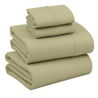 Ruvanti Queen Sheets Set Brushed Microfiber Sheets 4 Pieces 1 Fitted Sheet 1 Flat Sheet 2 Pillowcases With 15Inch Deep Po