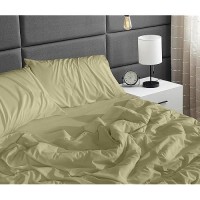 Ruvanti Split King Sheets Set Brushed Microfiber Sheets 5 Pieces 2 Fitted Sheet 1 Flat Sheet 2 Pillowcases With 15Inch De