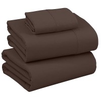 Ruvanti Twin Bed Sheets Set Brushed Microfiber Sheets 3 Pieces 1 Fitted Sheet 1 Flat Sheet 1 Pillowcase With 15Inch Deep