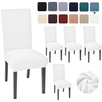 Aertiavty Chair Covers For Dining Room Set Of 4 Kitchen Chair Covers, Dining Room Chair Covers Chair Slipcover Parsons Chair Covers, White