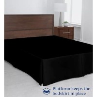 Luxury Pleated King Bed Skirt With Split Corners 16 Inch Tailored Drop Easy Fit Pleated Dust Ruffle 100 Microfiber Soft