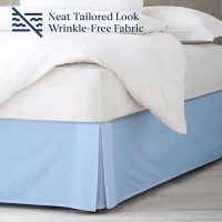 Luxury Pleated Twin Bed Skirt With Split Corners 18 Inch Tailored Drop Easy Fit Pleated Dust Ruffle 100 Microfiber Soft