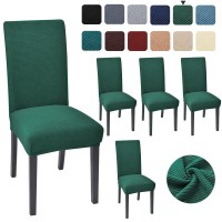 Aertiavty Chair Covers For Dining Room Set Of 4 Kitchen Chair Covers, Dining Room Chair Covers Chair Slipcover Parsons Chair Covers, Dark Cyan