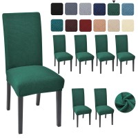 Aertiavty Chair Covers For Dining Room Set Of 6 Kitchen Chair Covers, Dining Room Chair Covers Chair Slipcover Parsons Chair Covers, Dark Cyan