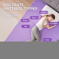 Sinweek 3 Inch Egg Crate Memory Foam Mattress Topper Full Size  Soft Mattress Pad For Back Pain Relief  Bed Topper  Certipur-Us Certified  Purple