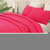 Whale Flotilla Ultra Soft King Quilt Bedding Set Lightweight Fall Hot Pink Quilts Bedspreads Oversized Ultrasonic Geometric Co