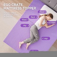 Sinweek 2 Inch Egg Crate Cooling Gel Memory Foam Mattress Topper Full Size Soft Mattress Pad For Back Pain Relief Bed Topper