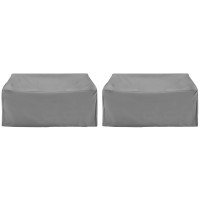 Crosley Furniture Mo75033-Gy Heavy Gauge Reinforced Vinyl 2-Piece Outdoor Furniture Cover Set (2 Loveseats), Gray