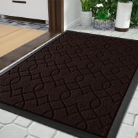 Yimobra Front Door Mats Heavy Duty Water Absorbent Mud Resistant Easy Clean Entry Outdoor Indoor Rugs Non Slip Backing Exterio