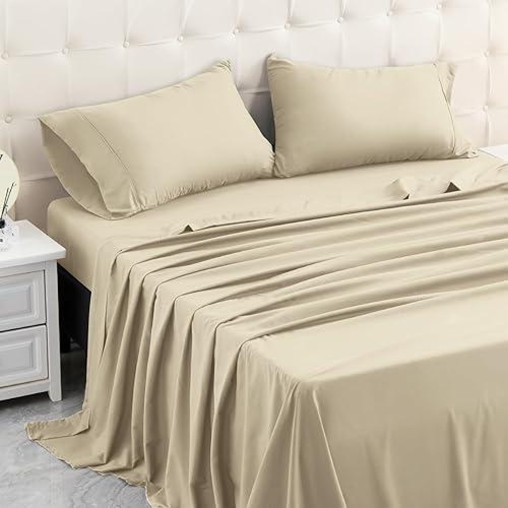 Micoral King Bed Sheets Set  Soft Breathable Bedding Sheet Set  Sheets Set With 16