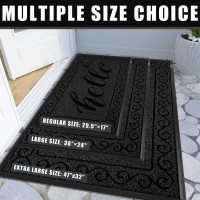 Yimobra Hello Door Mat Outdoor Welcome Front Door Mats For Outside Entrance Heavy Duty Non Slip Floor Matt For Home Entry Stu