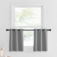 Nicetown Thermal Insulated Blackout Kitchen Valances Energy Efficient Grommet Valances For Small Window Window Covering Topper