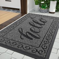 Yimobra Hello Door Mat Outdoor Welcome Front Door Mats For Outside Entrance Heavy Duty Non Slip Floor Matt For Home Entry Stu