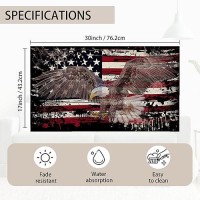 Tubamq Patriotic Entrance Door Mat  Eagle Decor Doormat  American Flag Non-Slip Carpet Rugs With Felt Decorative For Home/Indoor/Outdoor 17