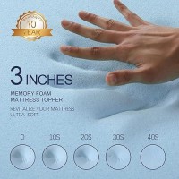 Valuxe 3 Inch Gel Memory Foam Mattress Topper Queen Size High Density Cooling Pad Pressure Relief Bed Topper Grey With Removabl