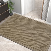 Hiyard Sturdy Front Door Mat Absorbent Muddy Dirt Resist Welcome Door Mats Outdoor Indoor Stain And Fade Resistant Nonslip R