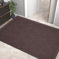 Hiyard Sturdy Front Door Mat Absorbent Muddy Dirt Resist Welcome Door Mats Outdoor Indoor Stain And Fade Resistant Nonslip R