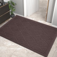 Hiyard Sturdy Front Door Mat Absorbent Muddy Dirt Resist Welcome Door Mats Outdoor Indoor Stain And Fade Resistant Nonslip R