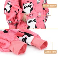 Catalonia Panda Print Oversized Hoodie Blanket Sweatshirt Wearable Sherpa Giant Pullover For Adults Men Women Teenagers Wife Gi