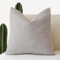 Foindtower Textured Boucle Throw Pillow Covers Accent Solid Pillow Cases Cozy Soft Decorative Couch Cushion Case For Chair Sofa