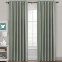 Hversailtex Blackout Curtains Thermal Insulated Window Treatment Panels Room Darkening Blackout Drapes For Living Room Back Tab