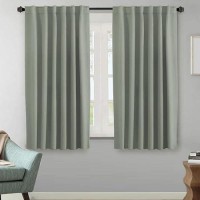 Hversailtex Blackout Curtains Thermal Insulated Window Treatment Panels Room Darkening Blackout Drapes For Living Room Back Tab