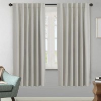 Hversailtex Blackout Curtains Thermal Insulated Window Treatment Panels Room Darkening Blackout Drapes For Living Room Back Tab