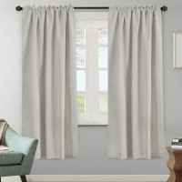 Hversailtex Blackout Curtains Thermal Insulated Window Treatment Panels Room Darkening Blackout Drapes For Living Room Back Tab