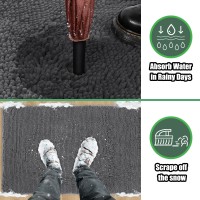 Im Home Durable Chenille Absorbent Outdoor Doormat 25 X 71 Muddy Washable Door Mats For Dog Non Slip Indoor Doormat Front I