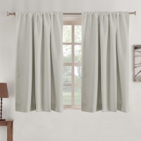 Turquoize Blackout Bedroom Curtains Back Tab Blackout Curtains Thermal Insulated Room Darkening Curtains Rod Pocket Short Curtai