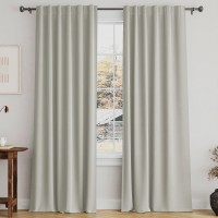 Turquoize Blackout Curtains Thermal Insulated Room Darkening Curtains For Living Room Pale Oak Curtains 96 Inch Length Back Tab