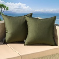 Miulee Pack Of 2 Decorative Outdoor Waterproof Pillow Covers Square Garden Cushion Sham Throw Pillowcase Shell For Spring Patio