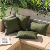 Miulee Pack Of 2 Decorative Outdoor Waterproof Pillow Covers Square Garden Cushion Sham Throw Pillowcase Shell For Spring Patio