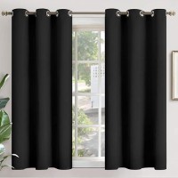 Youngstex Short Blackout Curtains For 40 Inches Length Thermal Insulated With Grommet Room Darkening Curtain Drapes For Small