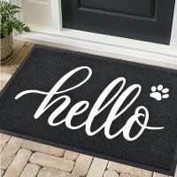 Thenv Welcome Matt Outdoor Indoor 100 Waterproof Hello Welcome Doormat Funny Cute Dog Cat Front Door Mat For Entryway Floor