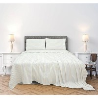 Royale Linens 300 Thread Count 100 Long Staple Combed Cotton Printed Sheet Set 4 Piece Queen Bed Sheet 1 Fitted Sheet 1 Fla