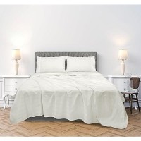 Royale Linens 300 Thread Count 100 Long Staple Combed Cotton Striped Sheet Set 4 Piece Queen Bed Sheet 1 Fitted Sheet 1 Fla